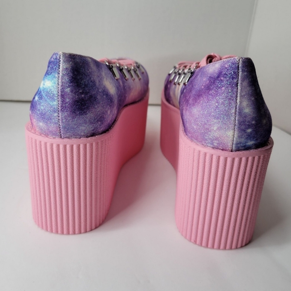 Y.R.U. Pink Galaxy Kaos Ballerina Platforms - Picture 5 of 12